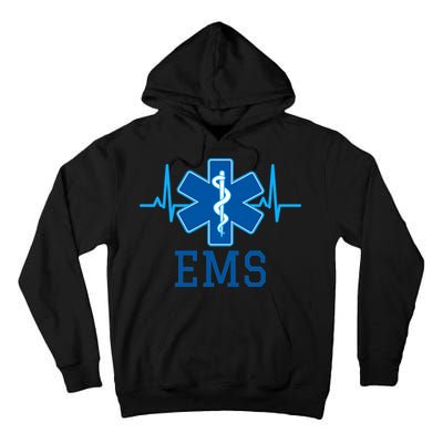 EMS Emergency Medical Services Pulse Logo Tall Hoodie