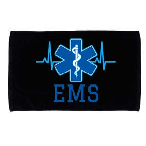 EMS Emergency Medical Services Pulse Logo Microfiber Hand Towel