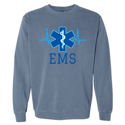 EMS Emergency Medical Services Pulse Logo Garment-Dyed Sweatshirt