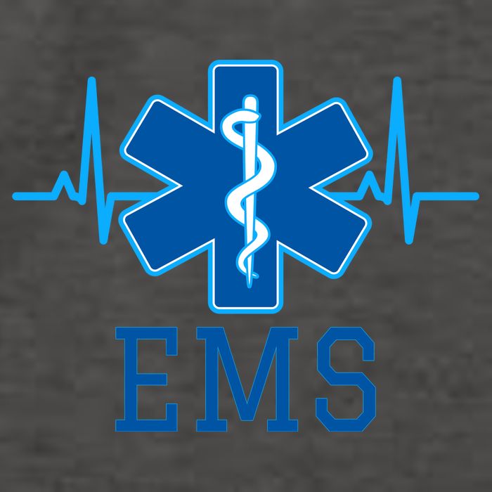 EMS Emergency Medical Services Pulse Logo Vector Backpack