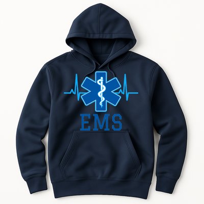 EMS Emergency Medical Services Pulse Logo Hoodie