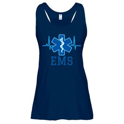 EMS Emergency Medical Services Pulse Logo Ladies Essential Flowy Tank