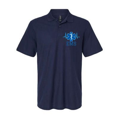 EMS Emergency Medical Services Pulse Logo Softstyle Adult Sport Polo