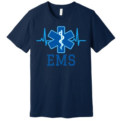 EMS Emergency Medical Services Pulse Logo Premium T-Shirt