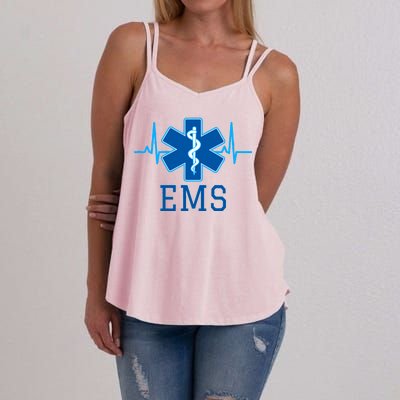 EMS Emergency Medical Services Pulse Logo Women's Strappy Tank