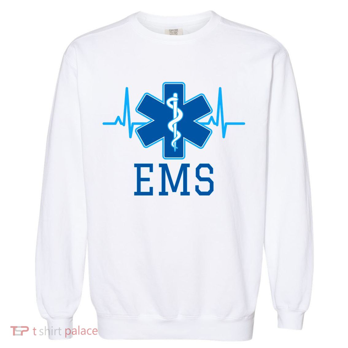 EMS Emergency Medical Services Pulse Logo Garment-Dyed Sweatshirt