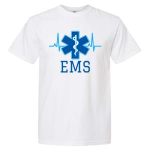 EMS Emergency Medical Services Pulse Logo Garment-Dyed Heavyweight T-Shirt