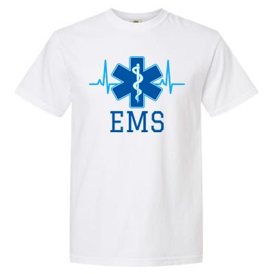 EMS Emergency Medical Services Pulse Logo Garment-Dyed Heavyweight T-Shirt