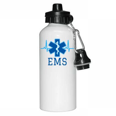 EMS Emergency Medical Services Pulse Logo Aluminum Water Bottle