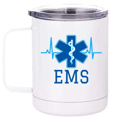 EMS Emergency Medical Services Pulse Logo 12 oz Stainless Steel Tumbler Cup