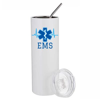 EMS Emergency Medical Services Pulse Logo Stainless Steel Tumbler