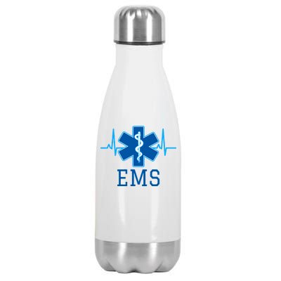 EMS Emergency Medical Services Pulse Logo Stainless Steel Insulated Water Bottle