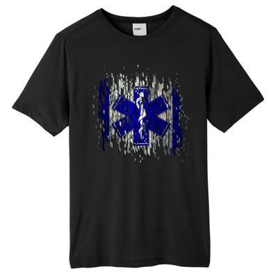 EMS Emergency Medical Services Ripped Torn Flag Tall Fusion ChromaSoft Performance T-Shirt