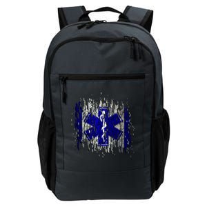 EMS Emergency Medical Services Ripped Torn Flag Daily Commute Backpack