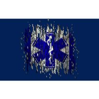 EMS Emergency Medical Services Ripped Torn Flag Bumper Sticker