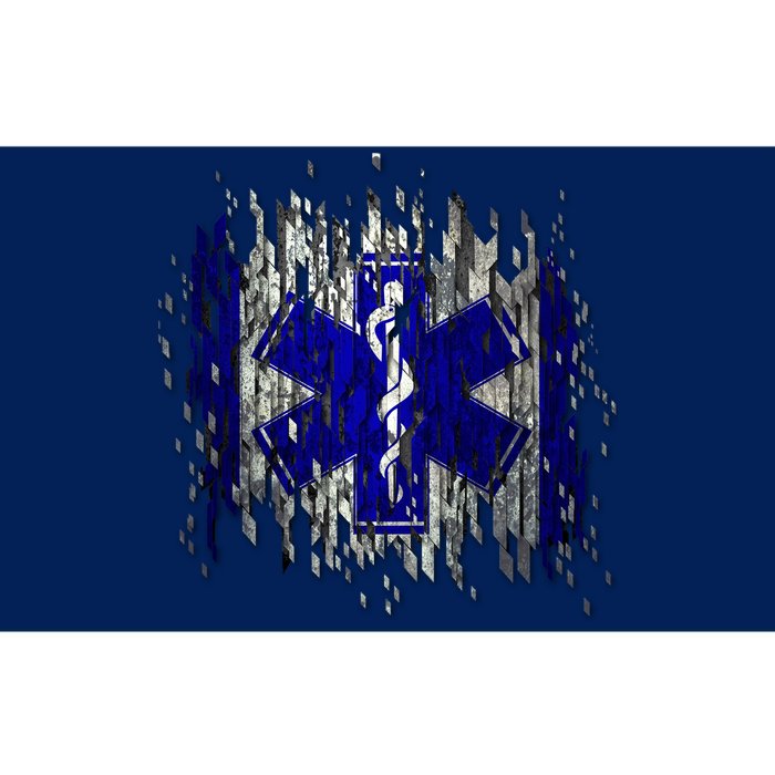 EMS Emergency Medical Services Ripped Torn Flag Bumper Sticker