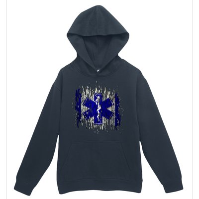 EMS Emergency Medical Services Ripped Torn Flag Urban Pullover Hoodie