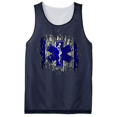 EMS Emergency Medical Services Ripped Torn Flag Mesh Reversible Basketball Jersey Tank