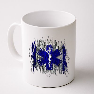 EMS Emergency Medical Services Ripped Torn Flag Coffee Mug