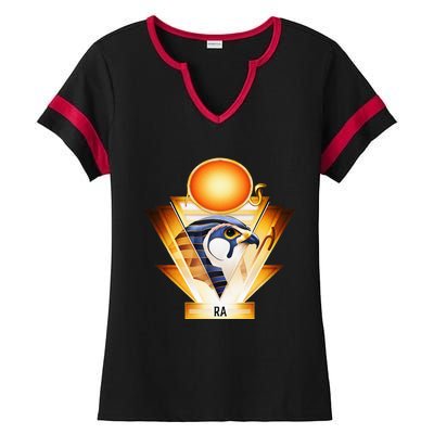 Egyptian Mythology Sun God Ra Ladies Halftime Notch Neck Tee