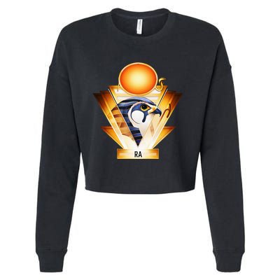 Egyptian Mythology Sun God Ra Cropped Pullover Crew