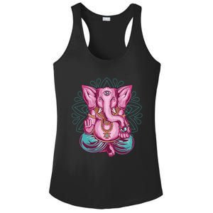 Elephant Meditation Spiritual Buddhism Yoga Zen Namaste Funny Gift Ladies PosiCharge Competitor Racerback Tank