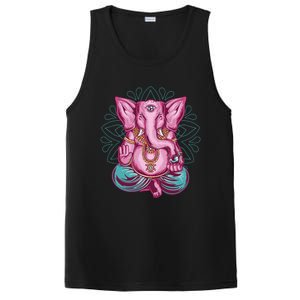 Elephant Meditation Spiritual Buddhism Yoga Zen Namaste Funny Gift PosiCharge Competitor Tank