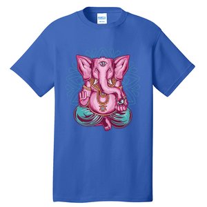 Elephant Meditation Spiritual Buddhism Yoga Zen Namaste Funny Gift Tall T-Shirt