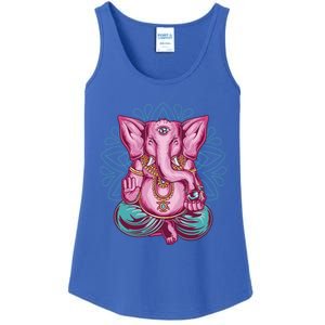 Elephant Meditation Spiritual Buddhism Yoga Zen Namaste Funny Gift Ladies Essential Tank