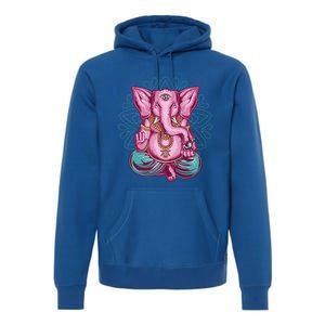 Elephant Meditation Spiritual Buddhism Yoga Zen Namaste Funny Gift Premium Hoodie