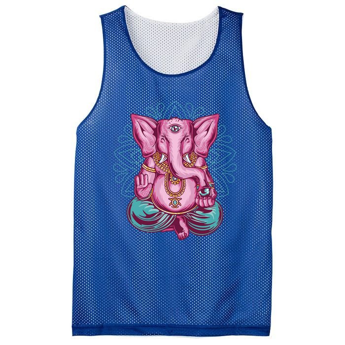 Elephant Meditation Spiritual Buddhism Yoga Zen Namaste Funny Gift Mesh Reversible Basketball Jersey Tank