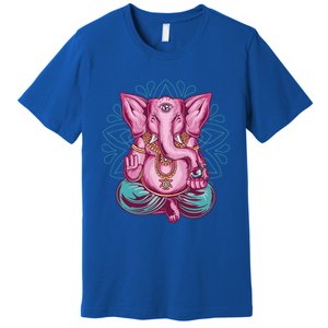 Elephant Meditation Spiritual Buddhism Yoga Zen Namaste Funny Gift Premium T-Shirt