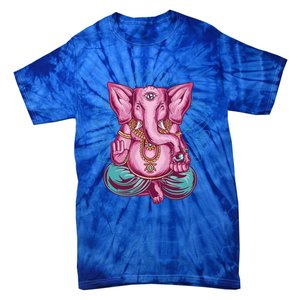 Elephant Meditation Spiritual Buddhism Yoga Zen Namaste Funny Gift Tie-Dye T-Shirt