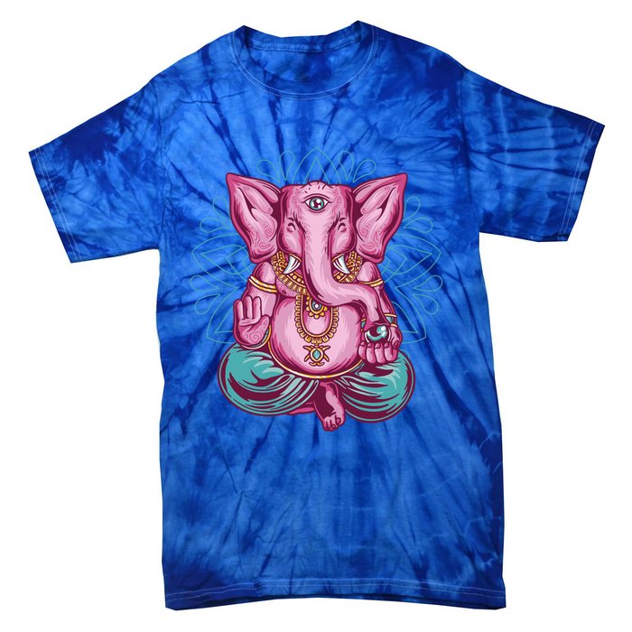 Elephant Meditation Spiritual Buddhism Yoga Zen Namaste Funny Gift Tie-Dye T-Shirt