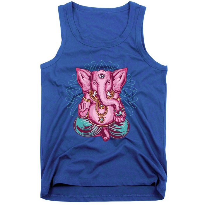 Elephant Meditation Spiritual Buddhism Yoga Zen Namaste Funny Gift Tank Top