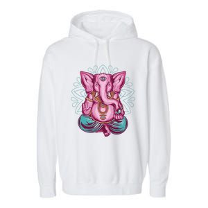 Elephant Meditation Spiritual Buddhism Yoga Zen Namaste Funny Gift Garment-Dyed Fleece Hoodie