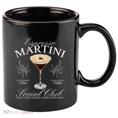 Espresso Martini Social Club Drinking Cocktail Bachelorette 11oz C Handle Ceramic Mug