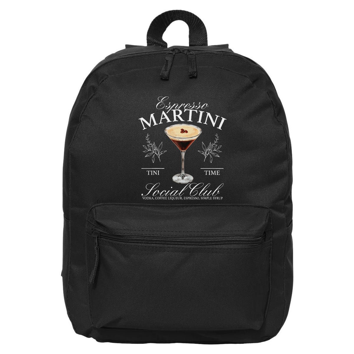 Espresso Martini Social Club Drinking Cocktail Bachelorette 16 in Basic Backpack