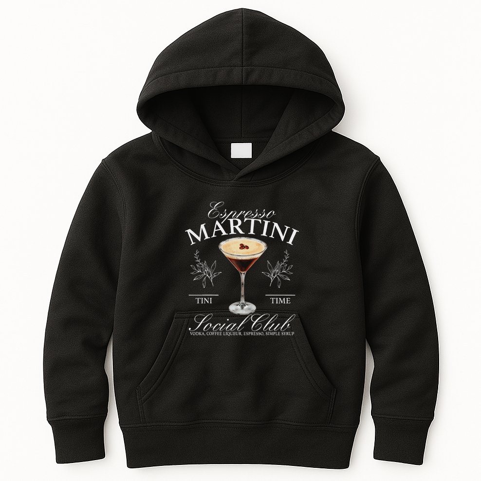 Espresso Martini Social Club Drinking Cocktail Bachelorette Kids Hoodie