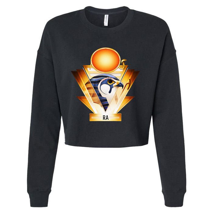 Egyptian Mythology Sun God Ra Cropped Pullover Crew