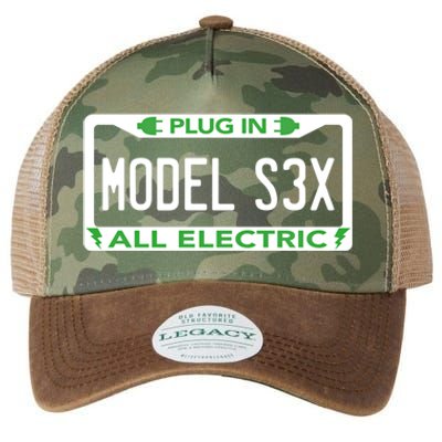 Electric Model Sex Car Funny Green Energy Earth Day Planet Gift Legacy Tie Dye Trucker Hat