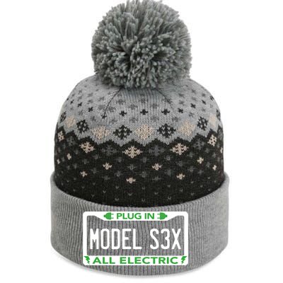 Electric Model Sex Car Funny Green Energy Earth Day Planet Gift The Baniff Cuffed Pom Beanie