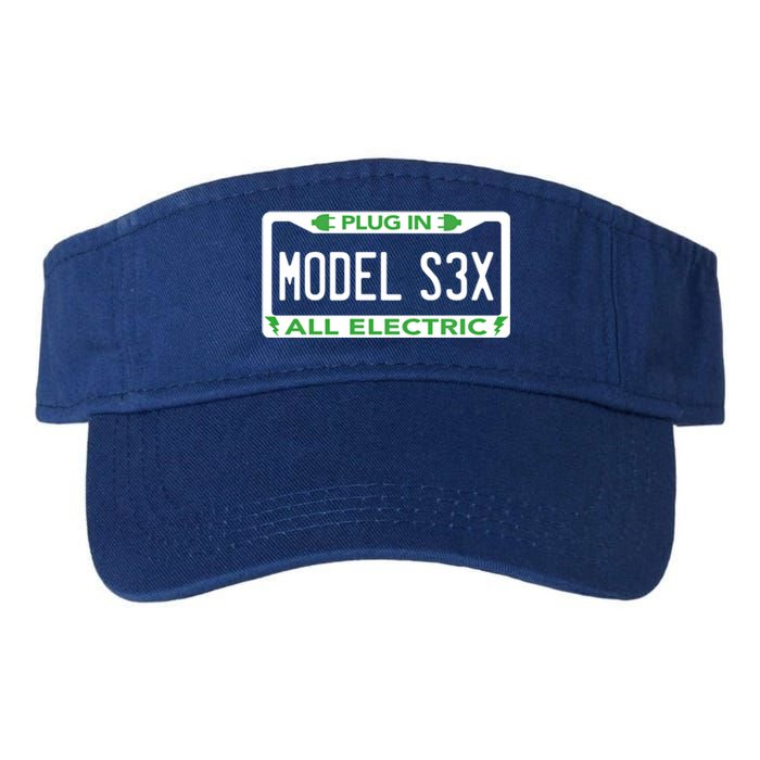 Electric Model Sex Car Funny Green Energy Earth Day Planet Gift Valucap Bio-Washed Visor