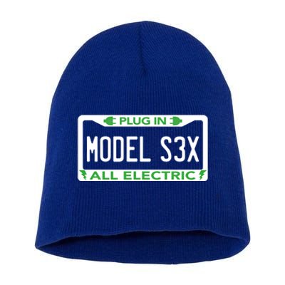 Electric Model Sex Car Funny Green Energy Earth Day Planet Gift Short Acrylic Beanie