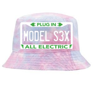 Electric Model Sex Car Funny Green Energy Earth Day Planet Gift Tie-Dyed Bucket Hat