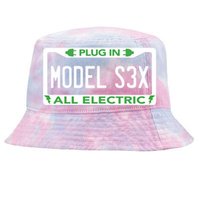 Electric Model Sex Car Funny Green Energy Earth Day Planet Gift Tie-Dyed Bucket Hat