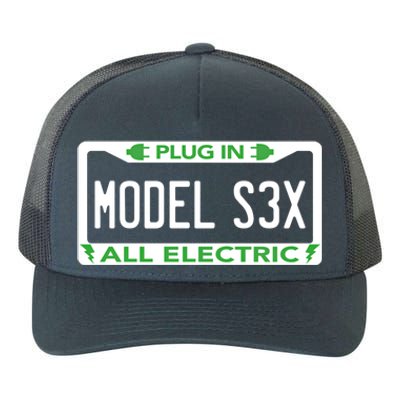 Electric Model Sex Car Funny Green Energy Earth Day Planet Gift Yupoong Adult 5-Panel Trucker Hat