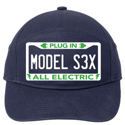 Electric Model Sex Car Funny Green Energy Earth Day Planet Gift 7-Panel Snapback Hat