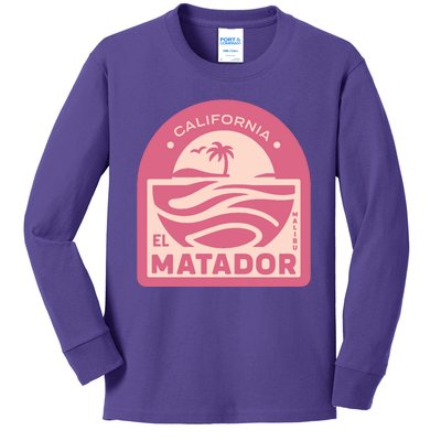 El Matador State Beach Malibu California Kids Long Sleeve Shirt