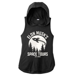 Elon Musk's Space Tours Est 2003 Ladies PosiCharge Tri-Blend Wicking Draft Hoodie Tank